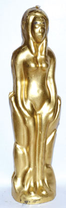 Gold Female candle 7"