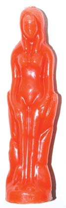 Orange Female candle 7"