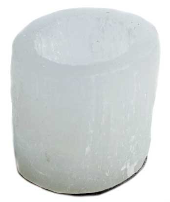 2 1/2" Selenite Round tealight holder