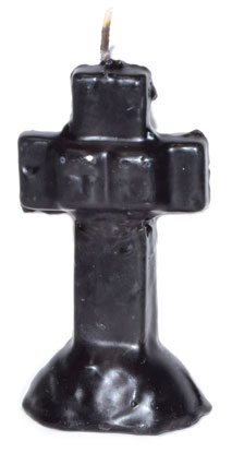 4 1/4" Black Cross candle