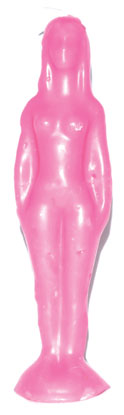 7 1/4" Pink Woman candle