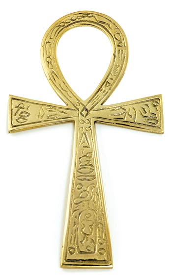 Brass Ankh 4"x7 1/4"