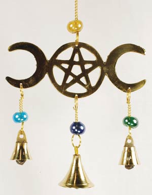 Three Bell Triple Moon wind chime