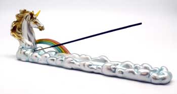 10" Unicorn incense holder