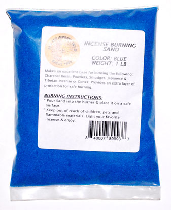 1 Lb Blue incense burner sand