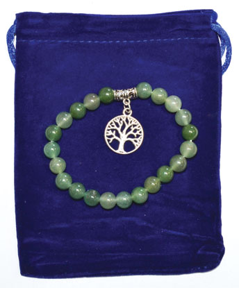 8mm Green Aventurine & Tree of Life bracelet