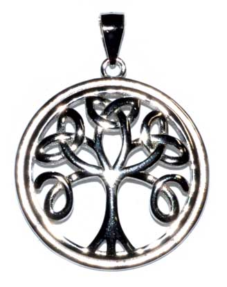 15/16" Celtic Tree of Life sterling pendant