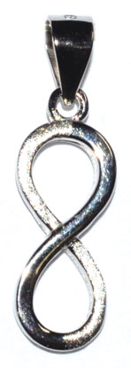 5/8" Infinity sterling pendant