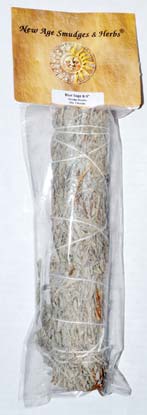 8" Blue Sage smudge